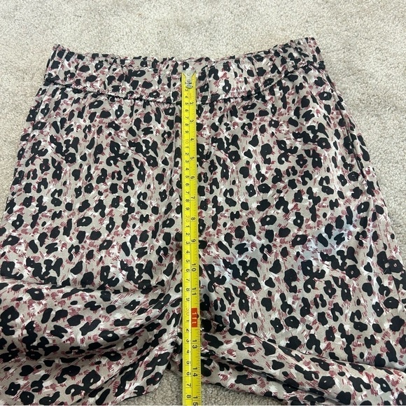 Zara Brown leopard cheetah animal print satin effect jogger pants M NWOT pockets - Picture 8 of 12